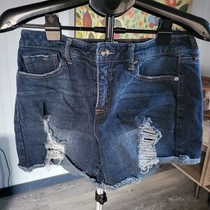 Sofia Vergara Blue Denim Distressed Women's Shorts